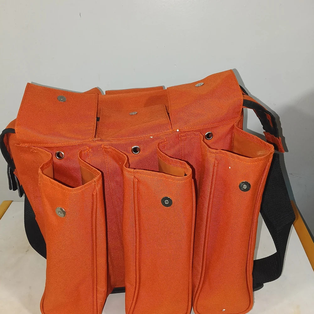 Eagle Good to Go Yarn & Craft Organizer Bag - Orange Canvas - Multi-Pocket.